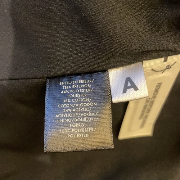 Ann Taylor Tweed Boucle Fringe Layered Peplum Jacket Black/White - Picture 10 of 10